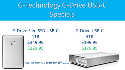 G-Technology G-Drive USB-C Black Friday Specials
