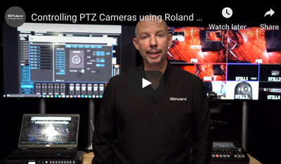 Roland Mixer now with Integrated PTZ Camera Control