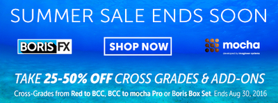 Last Chance! Boris FX Crossgrade Sale Ends Soon
