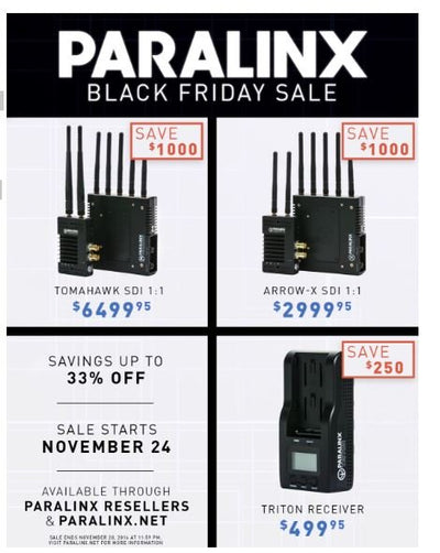 Cyber Monday and Black Friday: Up to 33% Off Paralinx Products