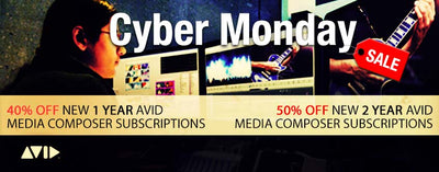 Cyber Monday - Save Up To 50% on Avid Media Composer Subscriptions