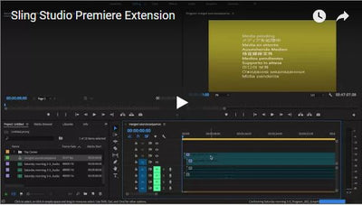 How to use the SlingStudio Premiere Extension