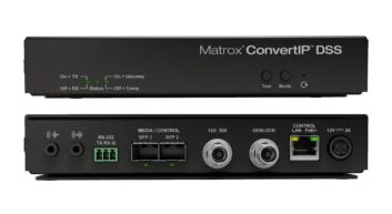Matrox ConvertIP DSS SDI/IP converter validated by Panasonic for KAIROS IP production platform