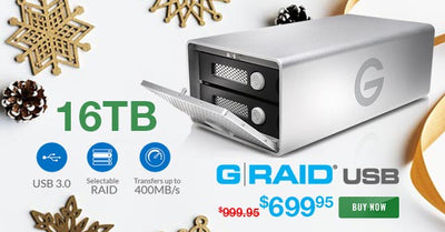 Best Price Ever for 16TB G-RAID Storage 16TB USB 3 Only $699.95