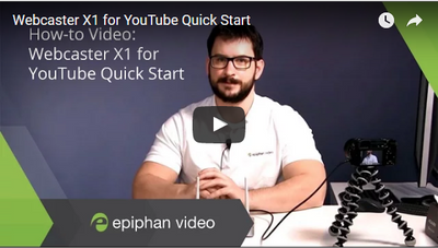Epiphan Webcaster X1: Learn how to live stream to YouTube with ease