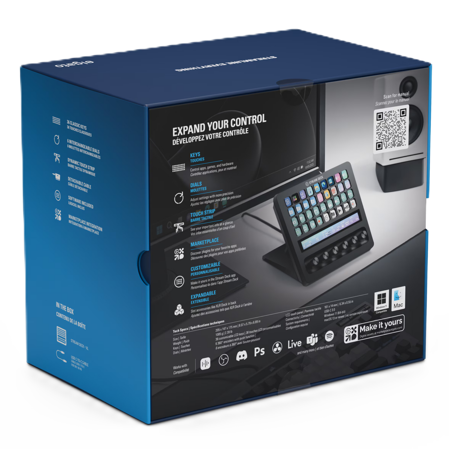 Elgato Stream Deck + XL Box Back View