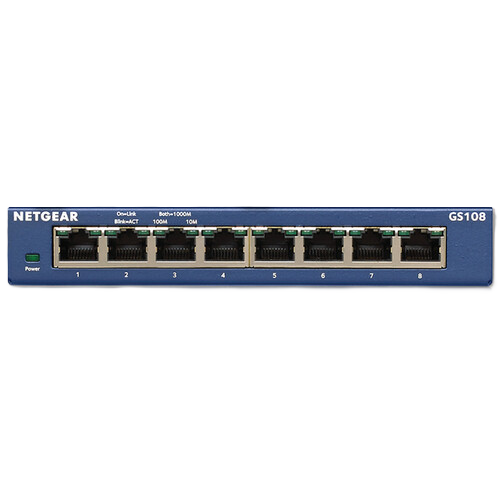 NETGEAR GS108 8-Port Gigabit Ethernet Unmanaged Switch