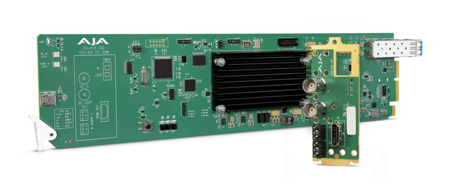 AJA 12G-SDI to HDMI 2.0 Conversion with LC Fiber Transceiver