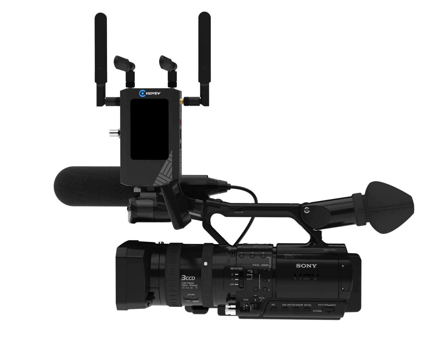 Kiloview P3 Mini 4G Wireless Bonding Encoder Vertically Mounted