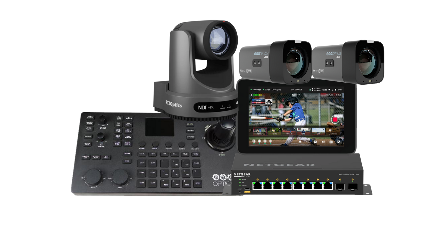 PTZOptics, YoloBox Ultra, and Netgear Sports Bundle