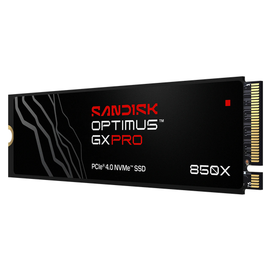 A Sandisk Optimus GXPro 850X PCIe 4.0 NVMe SSD in an M.