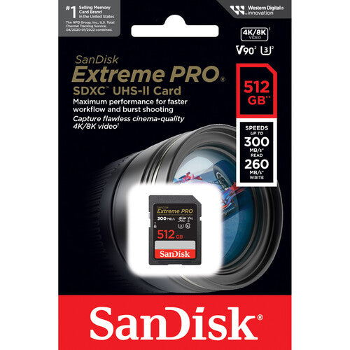 SanDisk Extreme PRO SD UHS-II Memory Card 512GB
