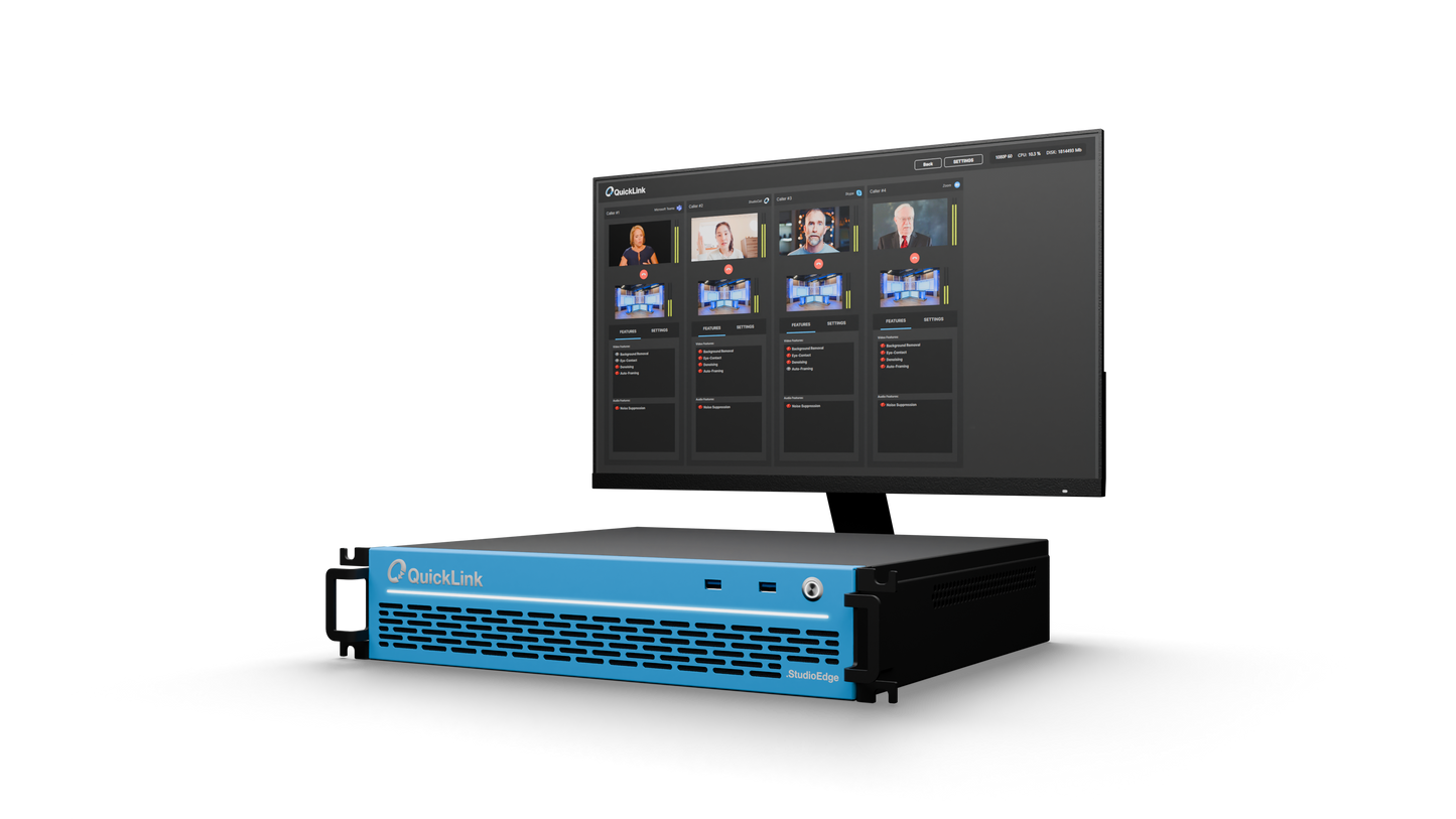 QuickLink StudioEdge Video Conferencing Calls for Productions - 4x SDI Inputs, 4x SDI Outputs