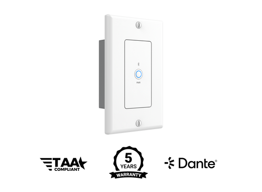 Turtle Dante Bluetooth Wallplate, US 1 Gang Decora (White)