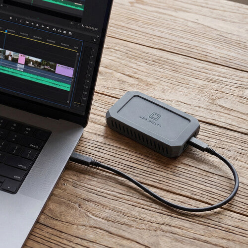 Oyen Digtal U35 Bolt+ USB-C (USB4) Rugged NVMe SSD Connected to Laptop