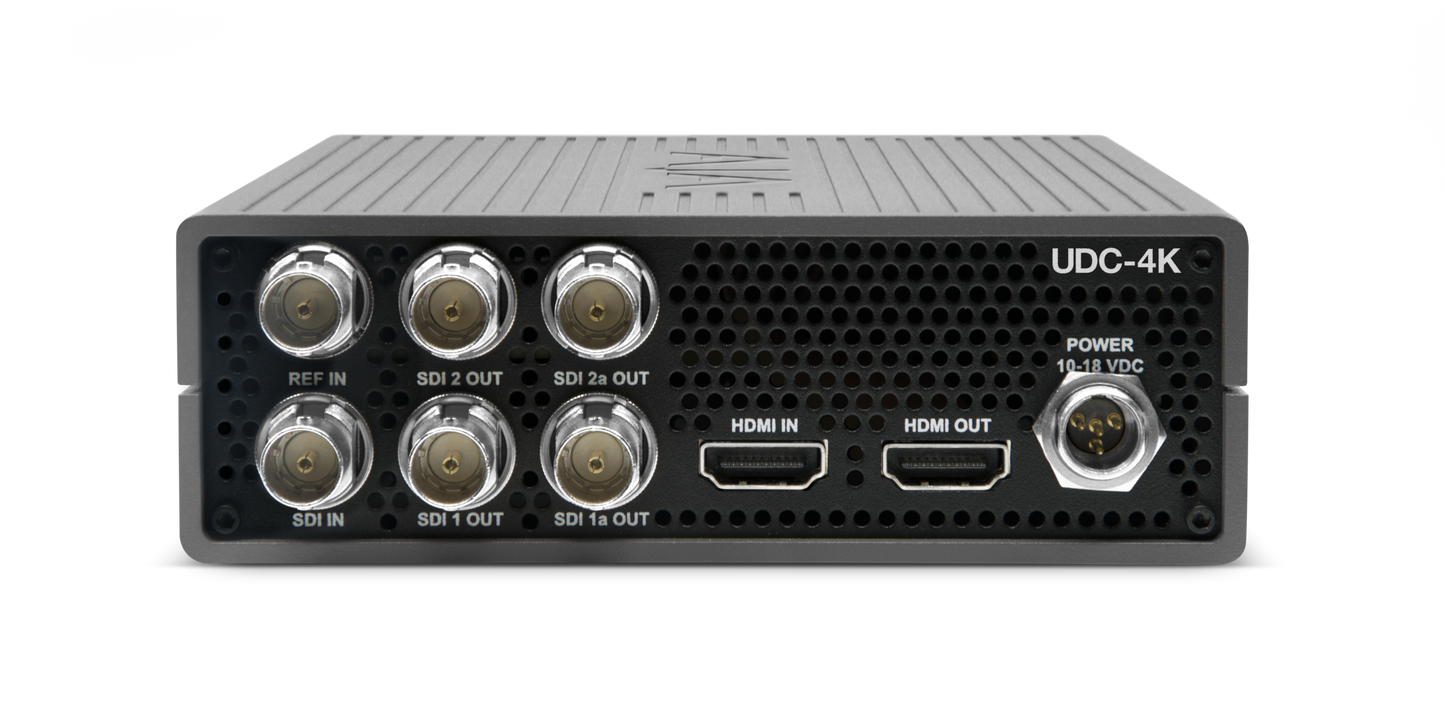 AJA 12G-SDI and HDMI 2.0 Up, Down, Cross-Conversion with Frame Sync