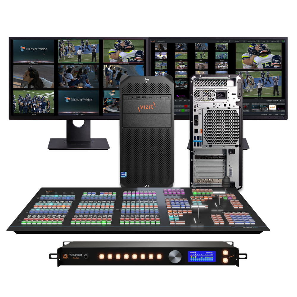 Vizrt Vizion Tower 8 with Flex Dual Control Panel and Viz Connect Audio