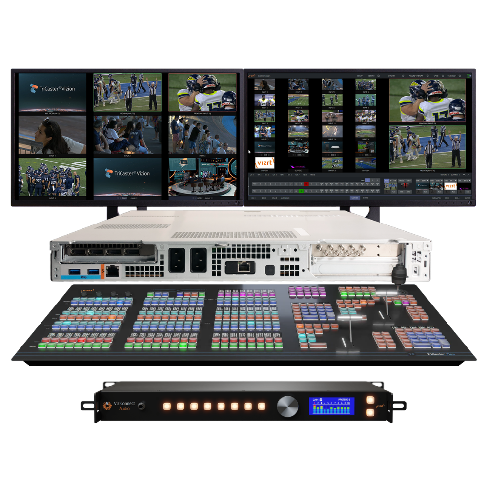Vizrt Vizion Rack 8 with Flex Dual Control Panel and Viz Connect Audio