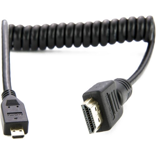 Atomos AtomFLEX HDMI (Type-A) Male to Micro-HDMI (Type-D) Male Coiled Cable (12 to 24")