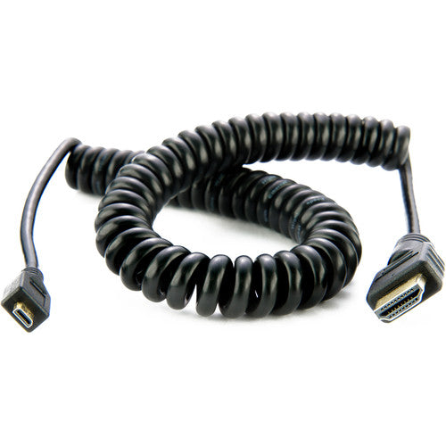 Atomos AtomFLEX HDMI (Type-A) Male to Micro-HDMI (Type-D) Male Coiled Cable (16 to 32")