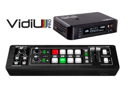 Roland V-1HD and Teradek VidiU Pro Live Production & Streaming Bundle