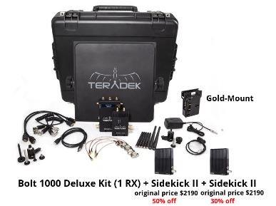 Teradek Bolt 1000 HD-SDI/HDMI TX/RX Deluxe AB + 2x Sidekick II