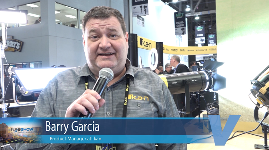 Ikan booth at NAB 2018 with Barry Garcia.