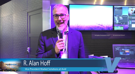 Avid booth at NAB with Alan Hoff.