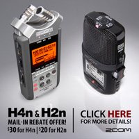 Zoom H2n / H4n Spring 2012 Rebate