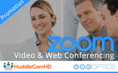 Purchase Any HuddleCamHD or PTZOptics Camera and Get Zoom Video Conferencing