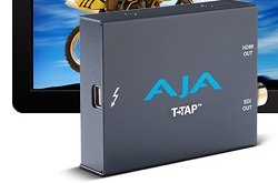 AJA announces T-TAP, the US$249 palm-sized, self-powered bridge from Thunderbolt to HDMI or SDI