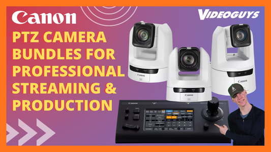 Save $300 on Canon PTZ Camera Bundles — CR-N100, CR-N300 & CR-N500 + RC-IP100 Controller