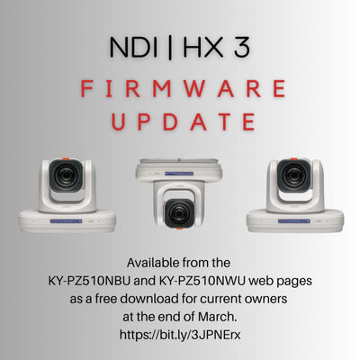 JVC Adds NDI®|HX3 to their award-winning KY-PZ510N PTZ CONNECTED CAM™ Cameras