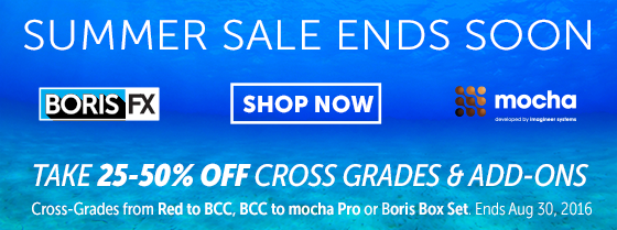Last Chance! Boris FX Crossgrade Sale Ends Soon