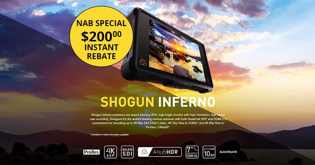 NAB Special - Atomos Shogun Inferno Rebate