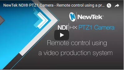 NewTek NDI PTZ1 Camera Tutorial - Remote Control via TriCaster with NDI
