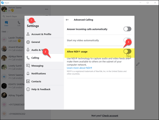 How to Enable Skype for Content Creators Mode with NDI
