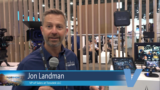 Teradek booth at NAB with Jon Landman