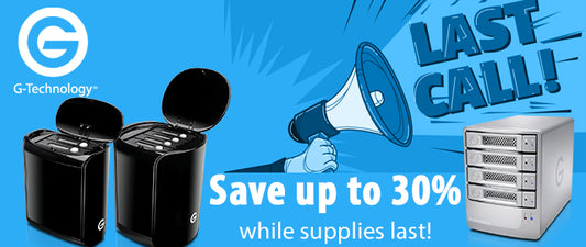 Last Call! G-Technology Thunderbolt & USB RAID Sale