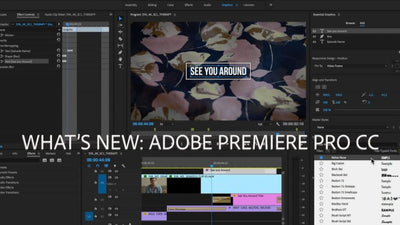 Adobe Premiere Pro CC Oct 17:  New Features