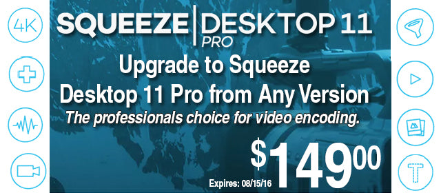 Sorenson Squeeze Desktop 11 Pro Promotions!