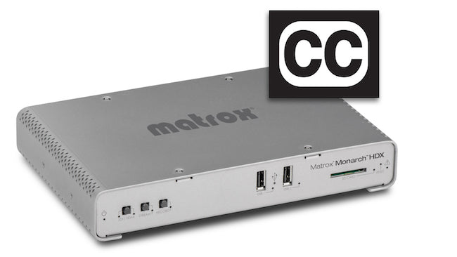 Matrox Monarch HDX Adds Closed-Captioning to Live Web Programming ...