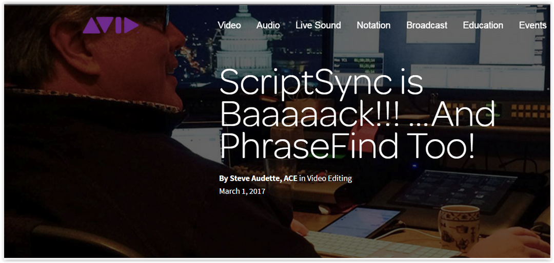 With Avid ScriptSync and PhraseFind – Life is Beautiful