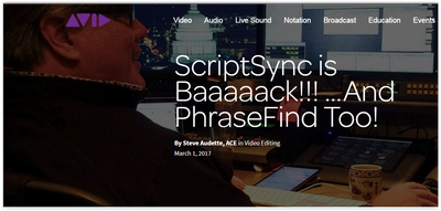 With Avid ScriptSync and PhraseFind – Life is Beautiful