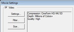 Avid Media Composer v5 Export to CineForm MOV