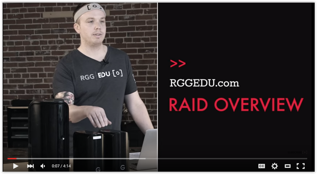 Video Guide to Practical Uses of RAID from RGG EDU