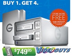 Buy 1 G-DOCK ev with Thunderbolt and Get 2 additional G-DRIVE ev FREE