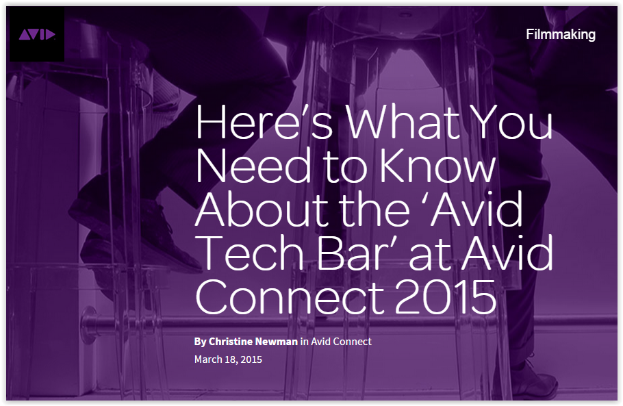 Check out the Avid Tech Bar at Avid Connect 2015