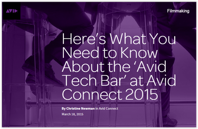 Check out the Avid Tech Bar at Avid Connect 2015