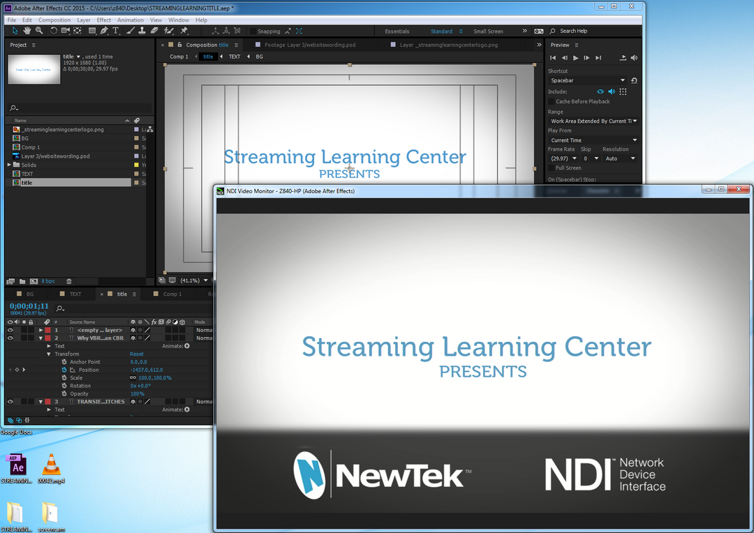 NDI and Live Titling